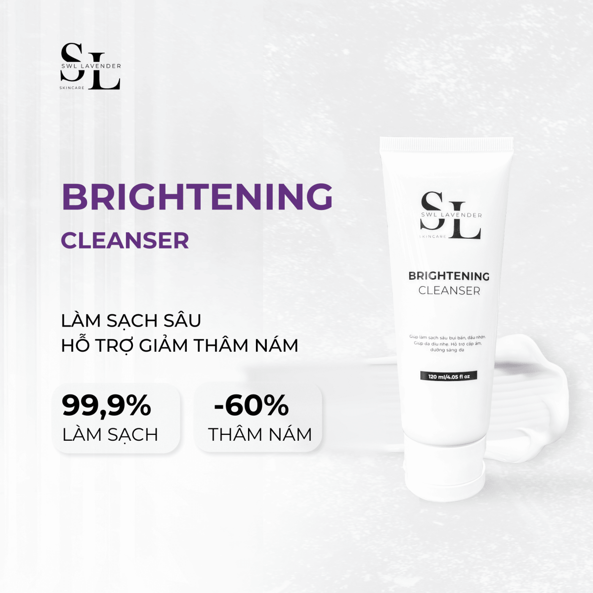 Sữa Rửa Mặt SWL Lavender Breghtening Cleanser 120ml